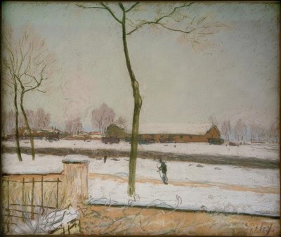Moret - Winter Landscape by Alfred Sisley